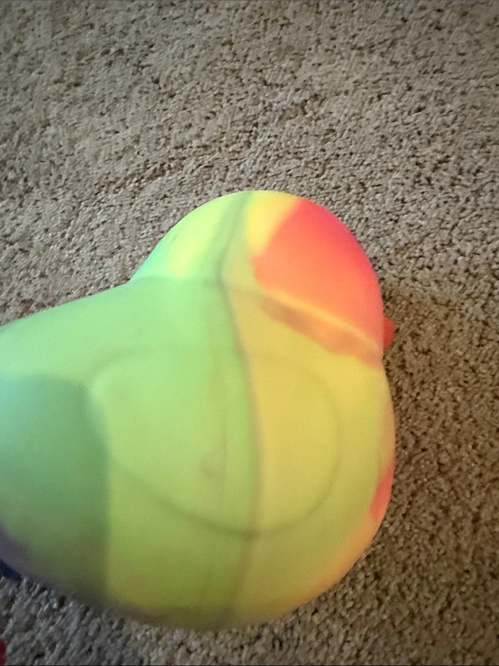 Pink & Yellow Rubber Duck Bird Toy for Playtime
